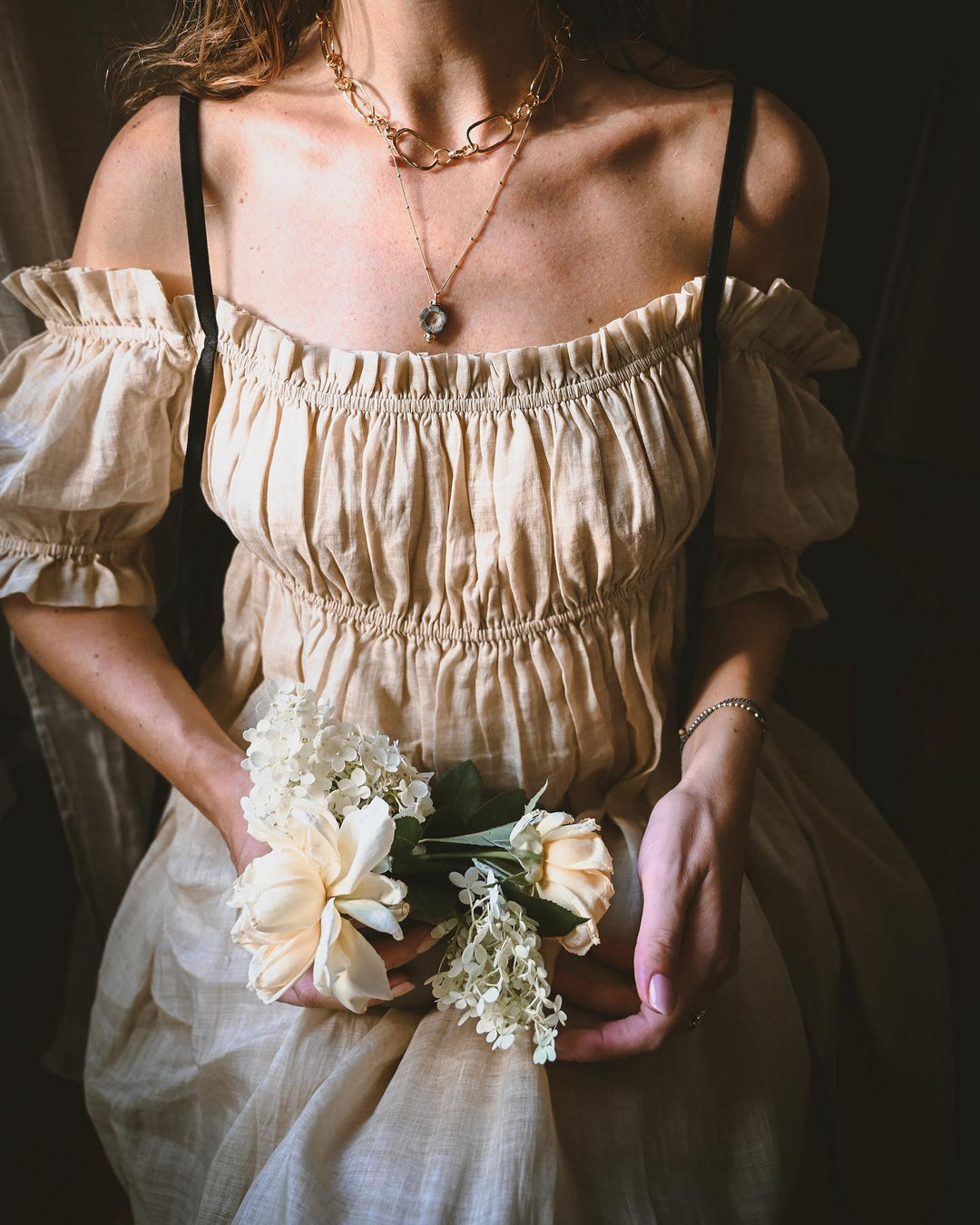 La Luna 11 | old lace linen dress Linennaive La Luna 11 | old lace linen dress Linennaive