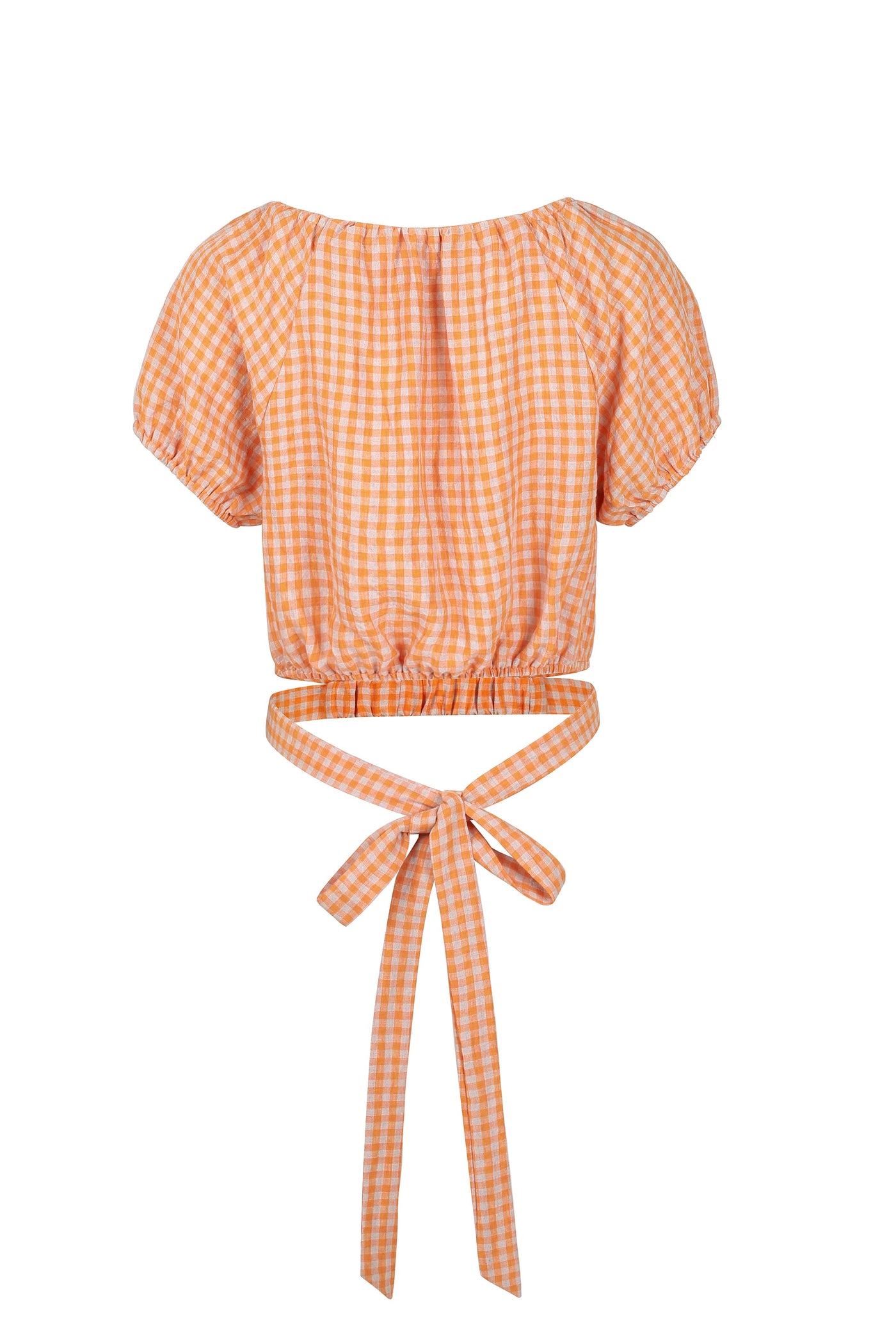 Ease 17 | 100% linen plaid blouse