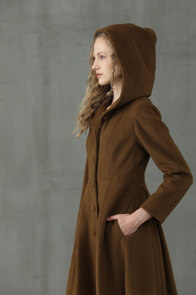 My Fair Lady 26 Hooded Wool Coat Linennaive