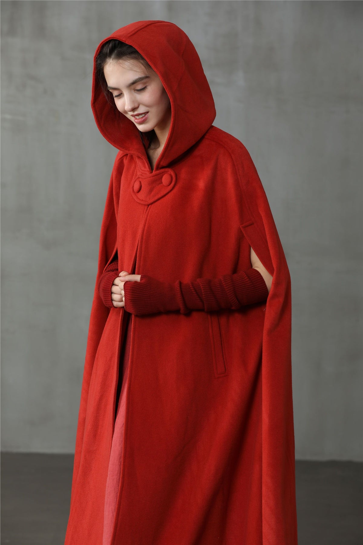 Maxi Hooded Wool Coat Cloak (8 Colors) – Linennaive