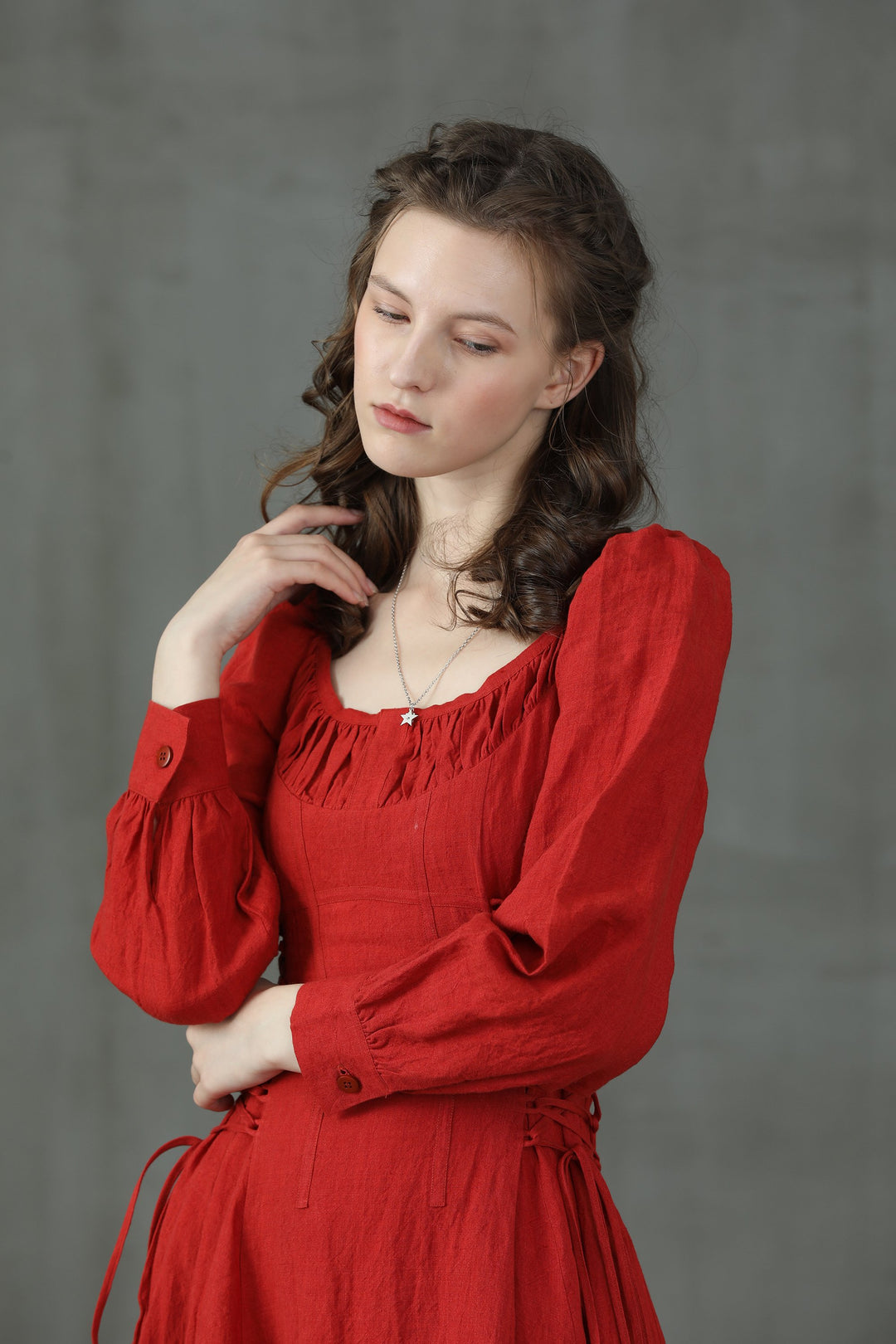 Ylang 15 | maxi Lace-up linen dress Linennaive Ylang 15 | maxi Lace-up linen dress Linennaive