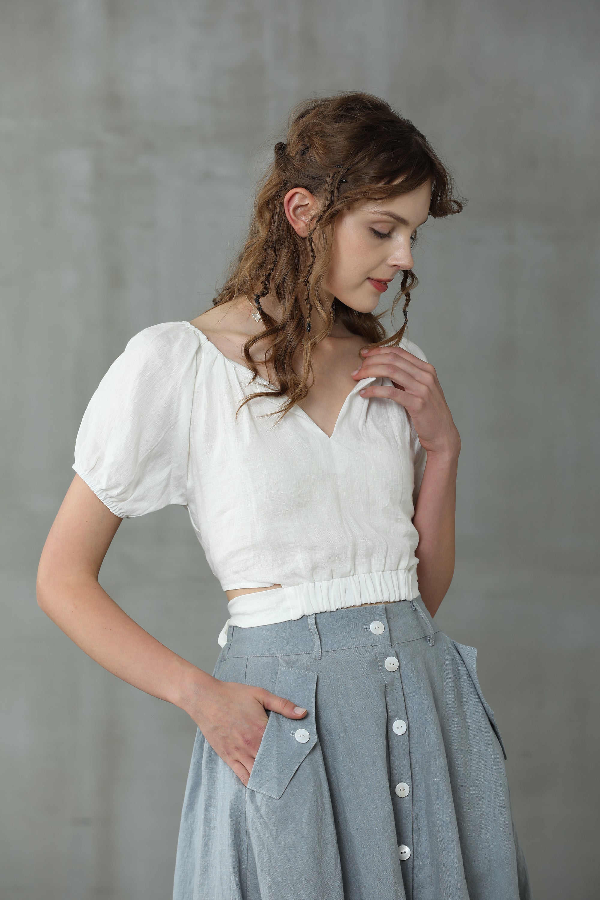 【完売】GLOWNY LILY PUFF BLOUSE TOP WHITE MUSINSA公式 | GLOWNY LILY PUFF BLOUSE TOP (WHITE)