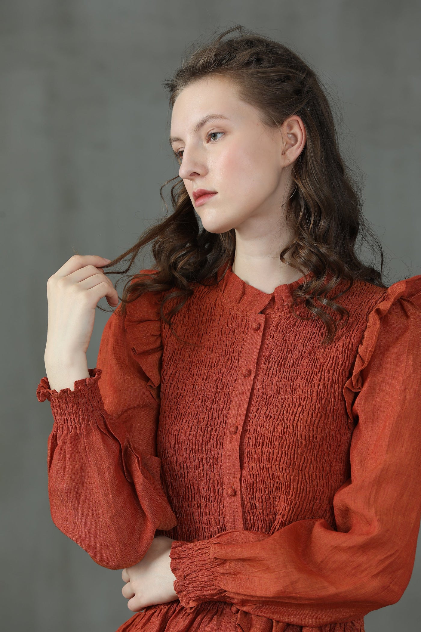 Pride and Prejudice 14 | puff sleeved linen blouse