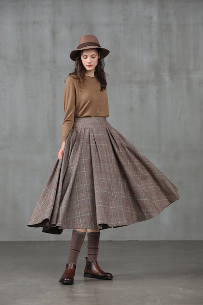 Another 13 | check wool skirt