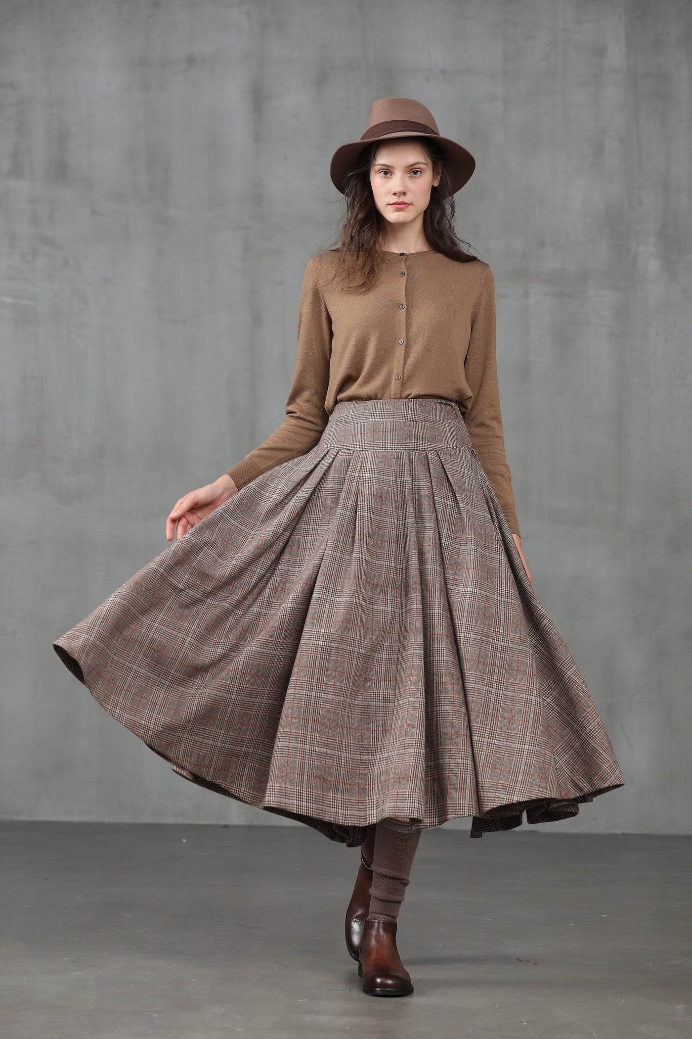 Another 13 | check wool skirt