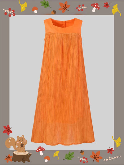 Mandarin Orange 44 |  sleeveless dress