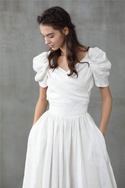 Poppy 23  | Ivory linen fairy skirt