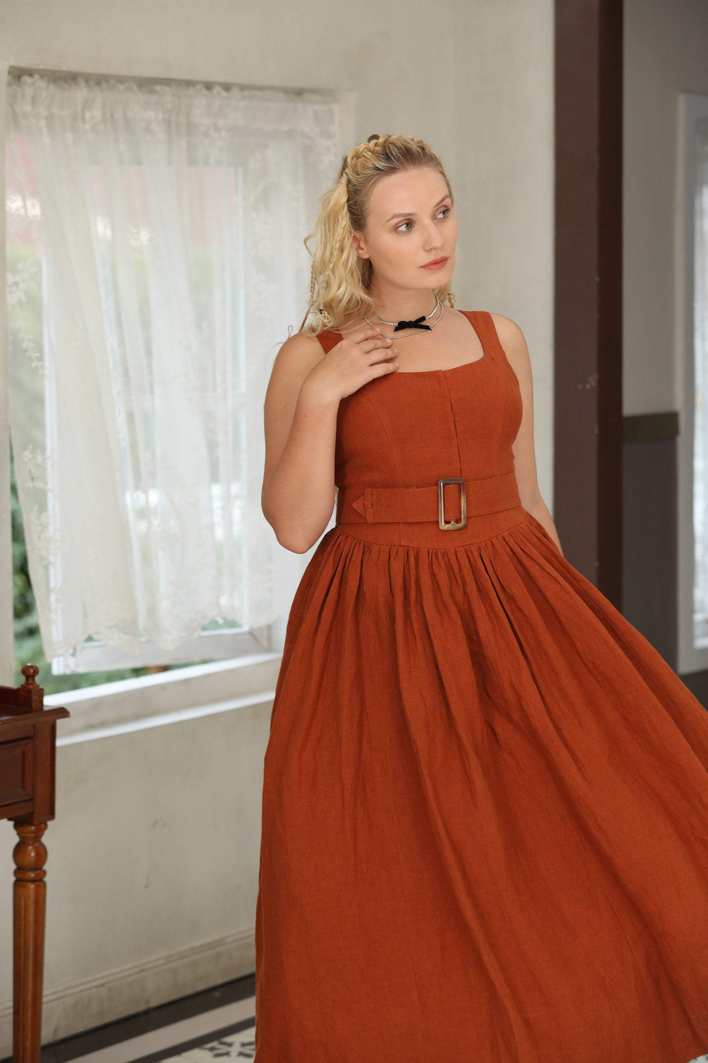 Spiced Rosé 11| | Plus Size Linen Dress