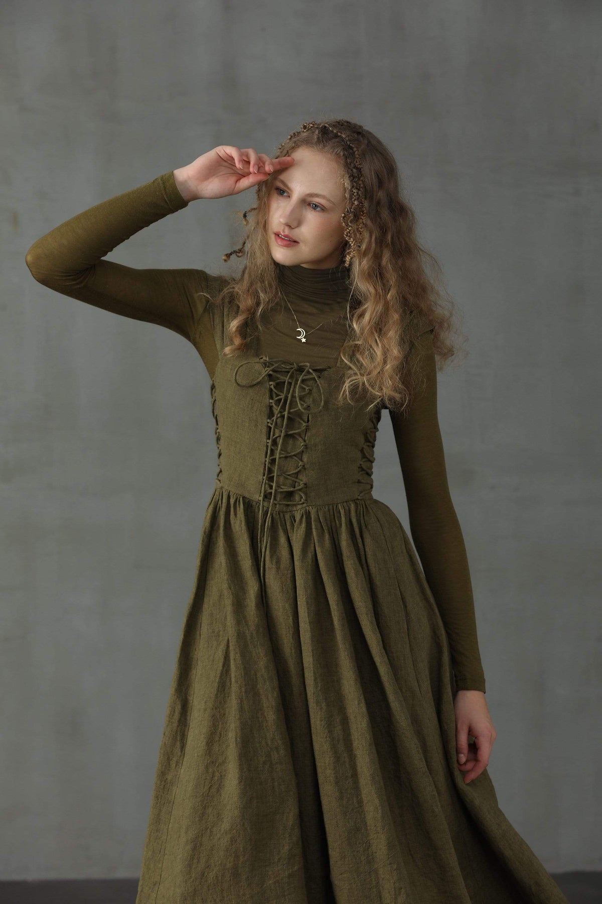 Glory 33 | Front Lace-up Dress – Linennaive