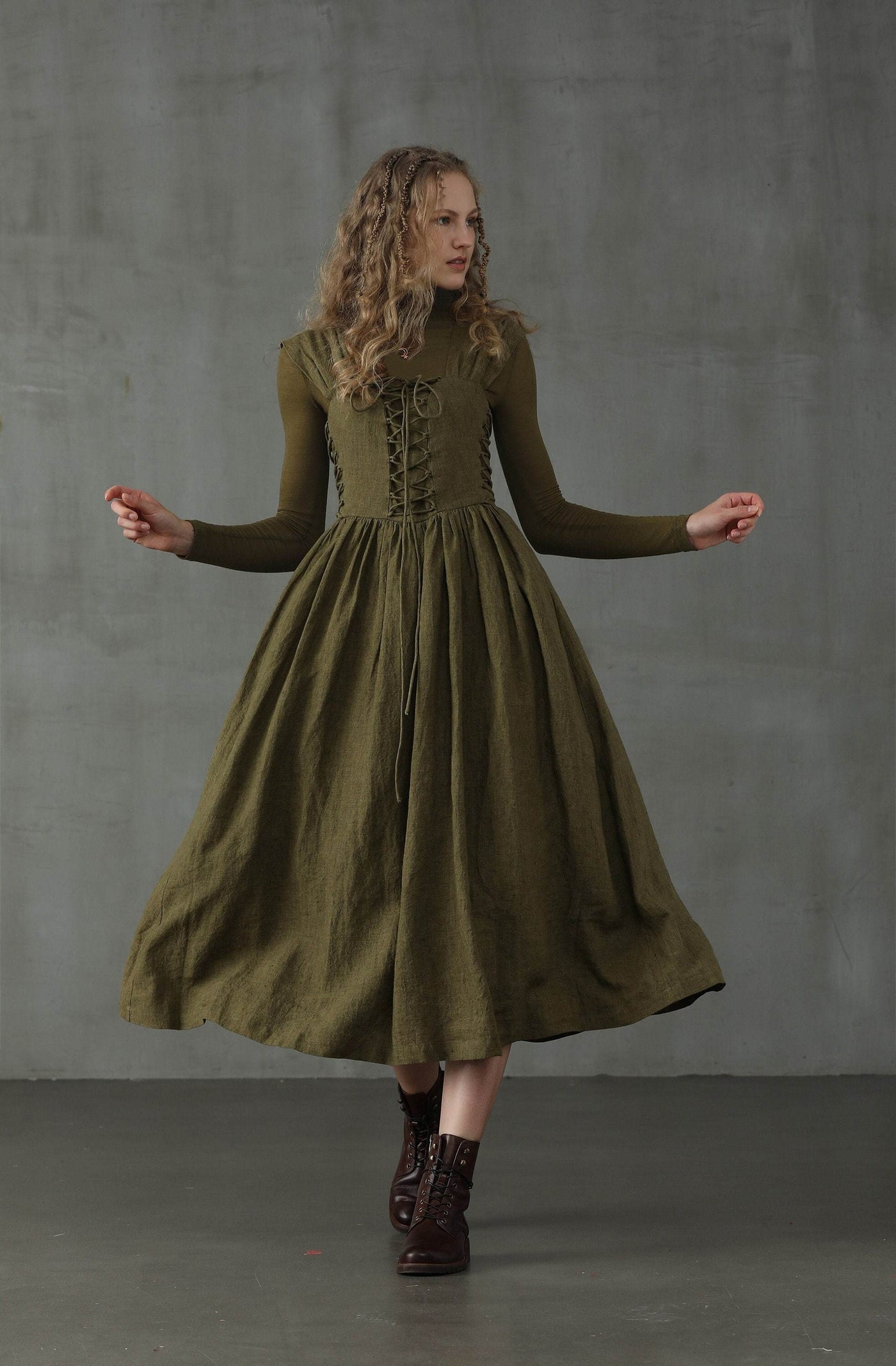 Christmas Glory 33 | Front Lace-up Dress