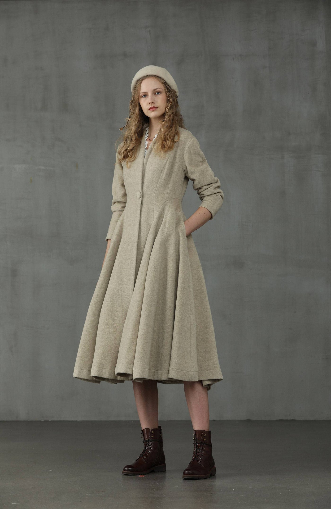 Little Women 22 | Wool Coat in Floralwhite