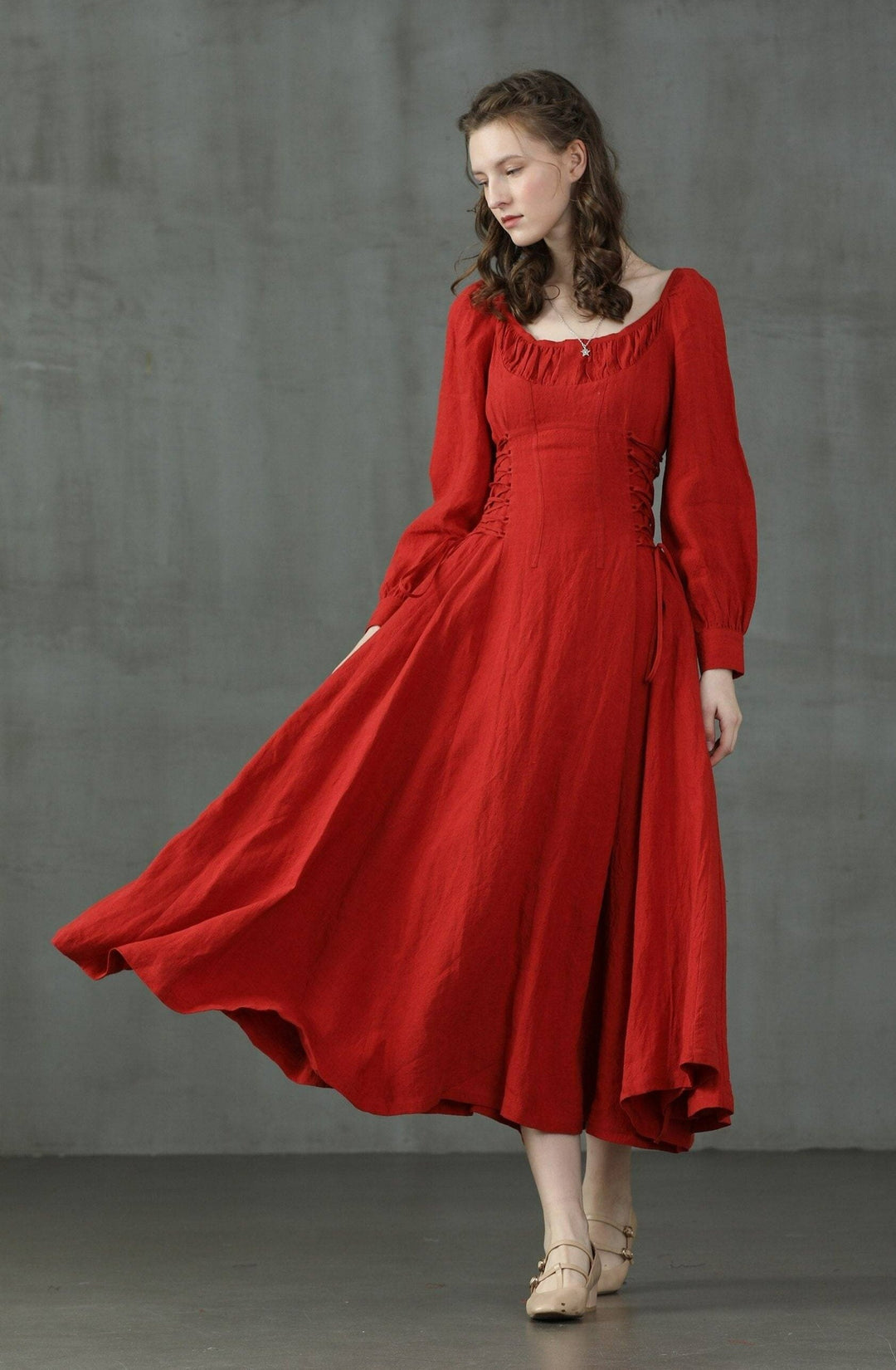 Ylang 15 | maxi Lace-up linen dress Linennaive Ylang 15 | maxi Lace-up linen dress Linennaive
