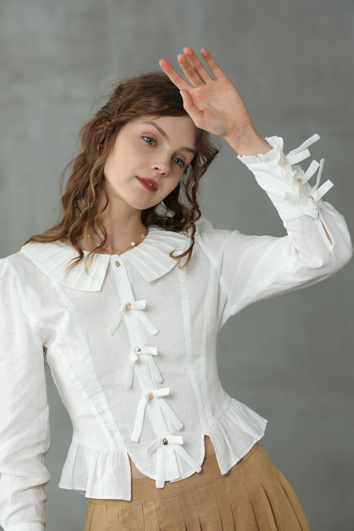 Mystical Patchouli 13 | Victorian Linen Shirt Blouse – Linennaive