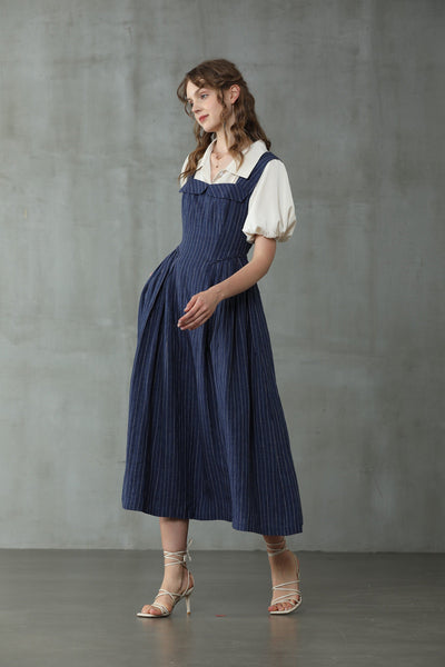 Dogwood 41| Striped Linen Halter Dress