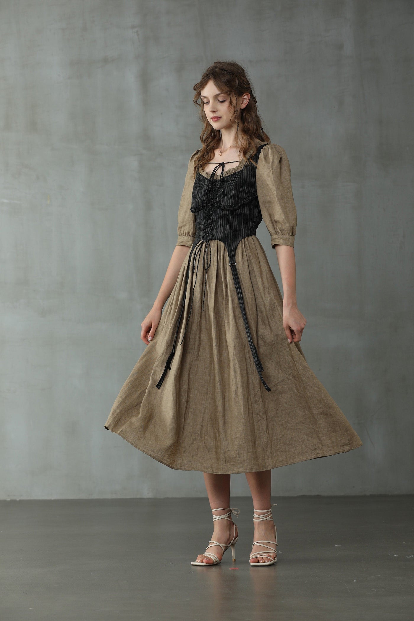 Rococo Garden 17 | Corset Linen Dress