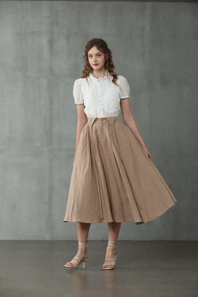 Wheat 11 | Girdle linen skirt