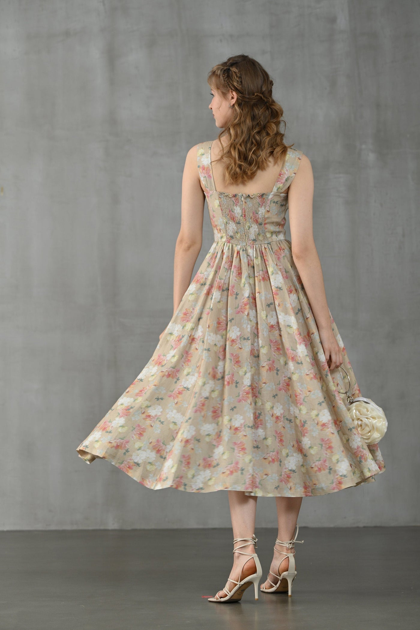 The Artist's Garden 11| Floral corset linen dress