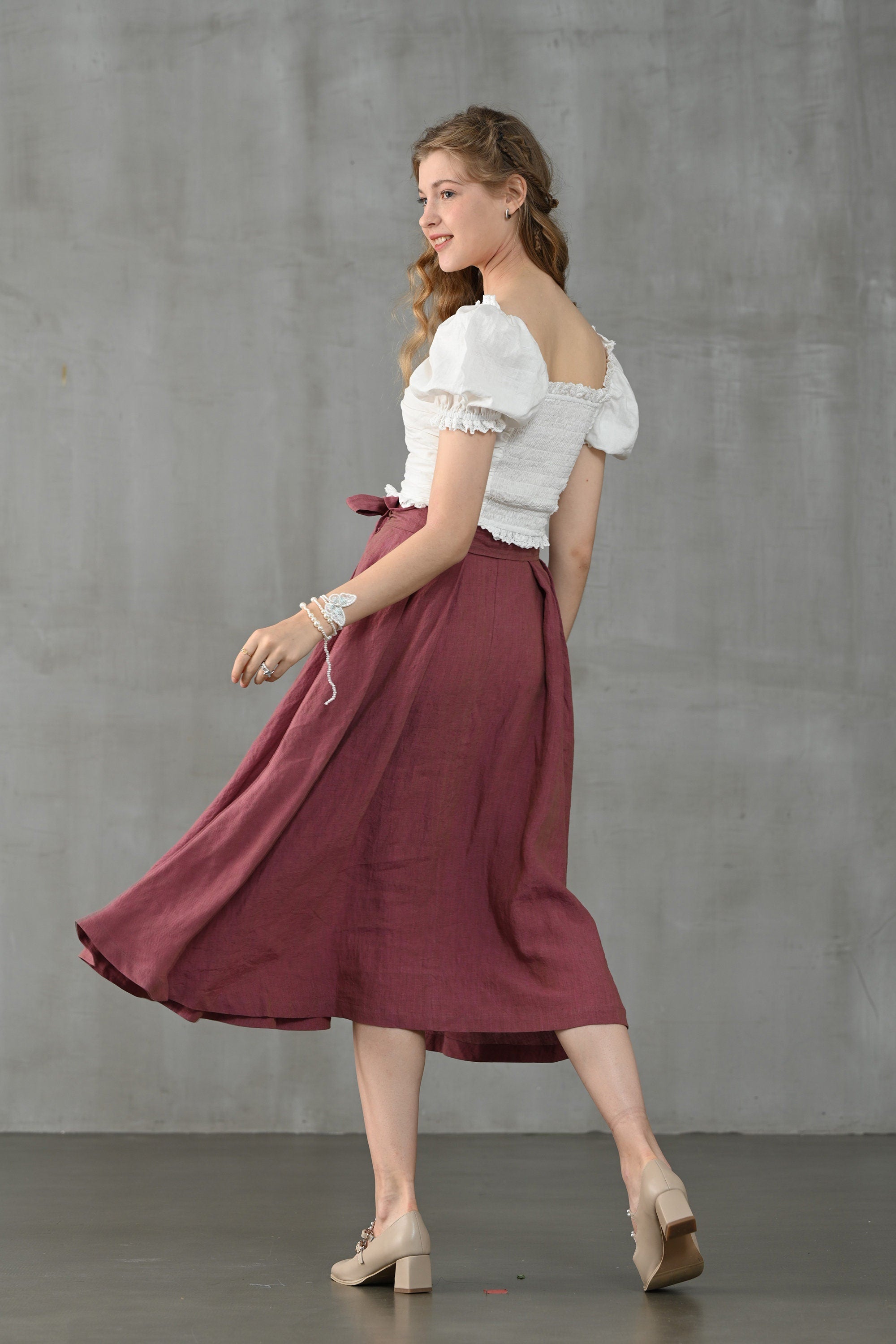 MELTTHELADY　tight string blouse　ホワイト AVALYN TOP - WHITE – Tiger Mist USA