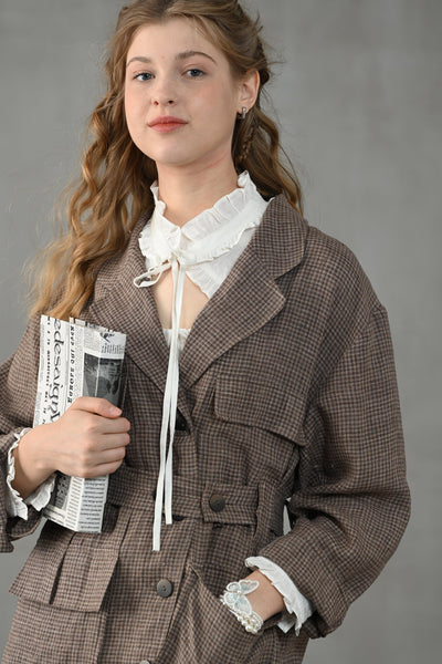 Patchouli 13 | plaid lady-style trench coat