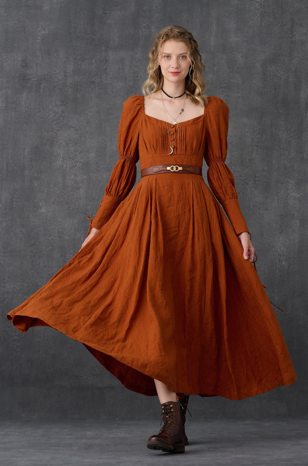 PHOENIX 24 | REGENCY LACE-UP LINEN DRESS Linennaive PHOENIX 24 | REGENCY LACE-UP LINEN DRESS Linennaive