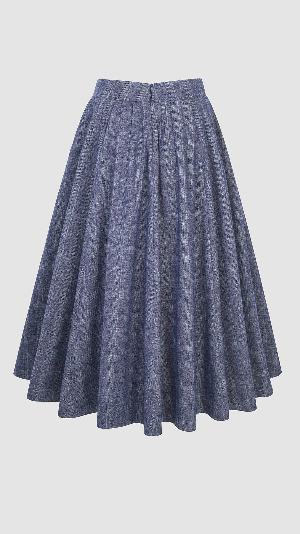 Future 4 | Tartan Wool Skirt in Blue – Linennaive