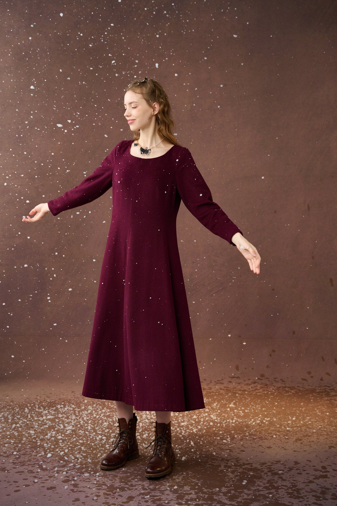 Mistletoe 17 | Vintage wool dress in Purple