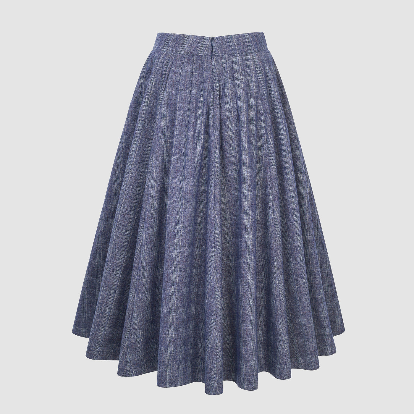 Future 4 | Tartan Wool Skirt in Blue – Linennaive