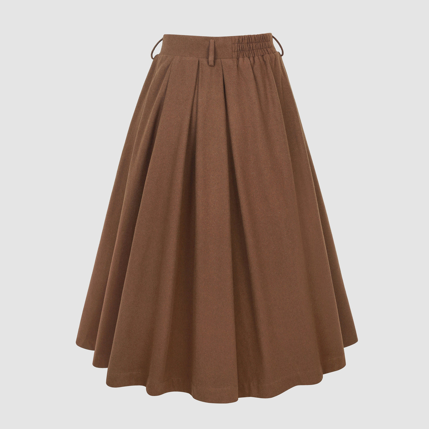 Naomi 33 | buttoned up wool skirt in brown