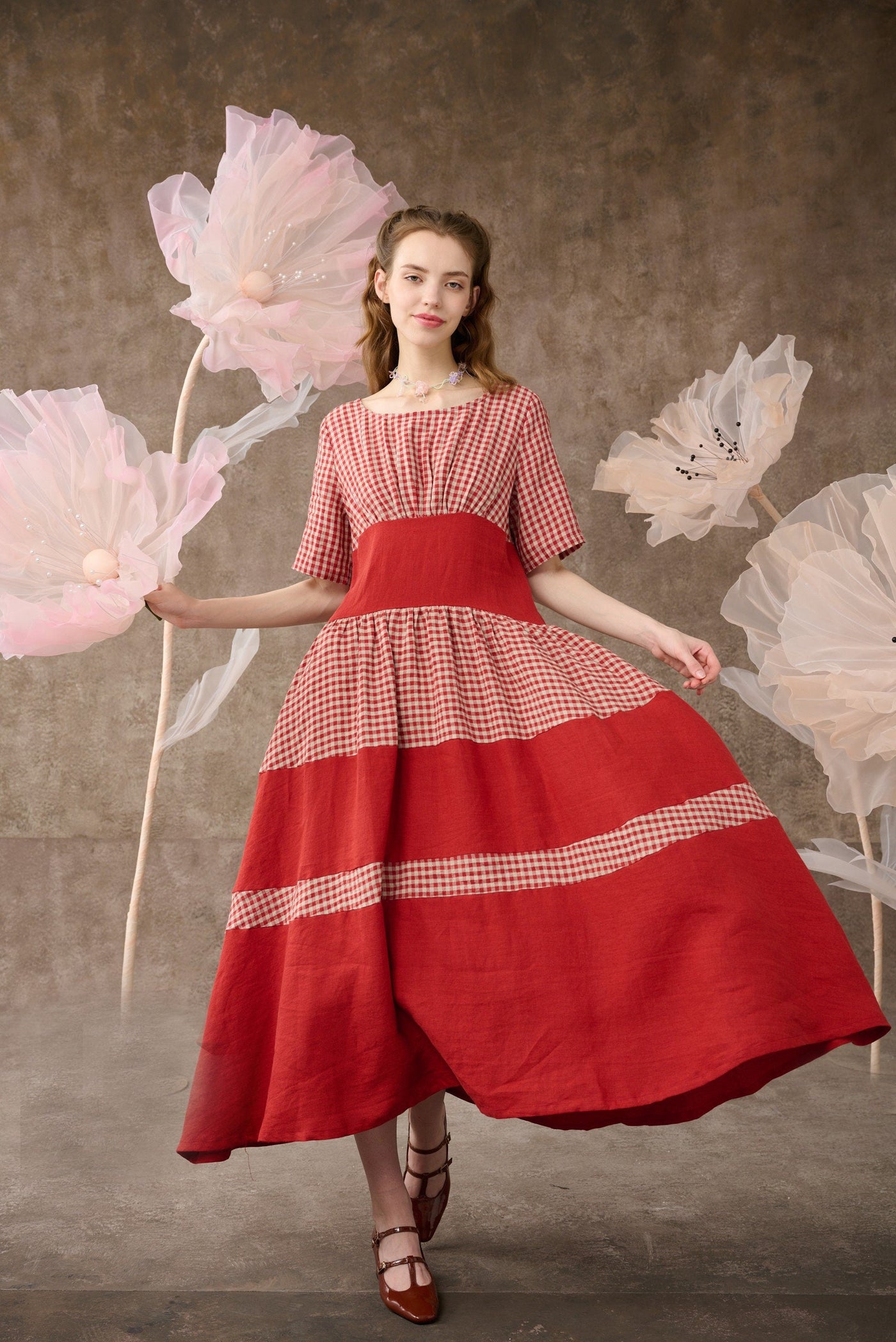 Secret Garden 27 | linen midi dress (yarn dyed linen)