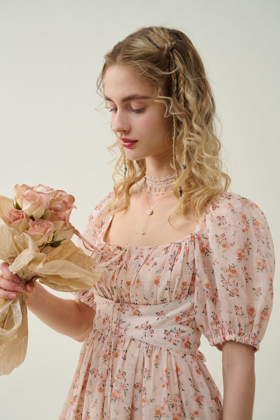 pink floral linen dress Almais, Anika floral linen maxi dress, Women, Pink, US 0, Dresses
