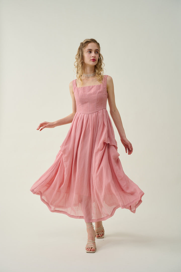 ethel 17 | Embroidered Linen dress