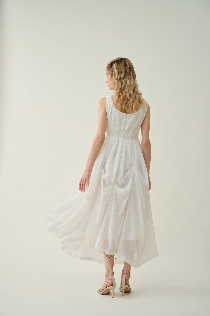 ethel 17 | Embroidered Linen dress