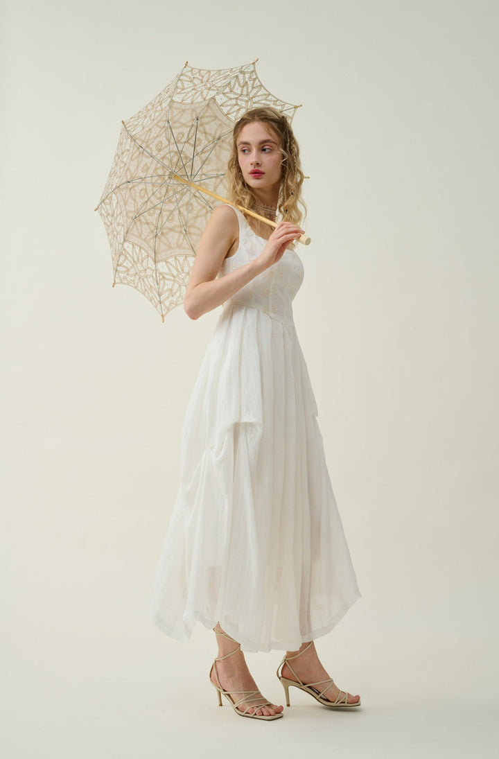 ethel 17 | Embroidered Linen dress