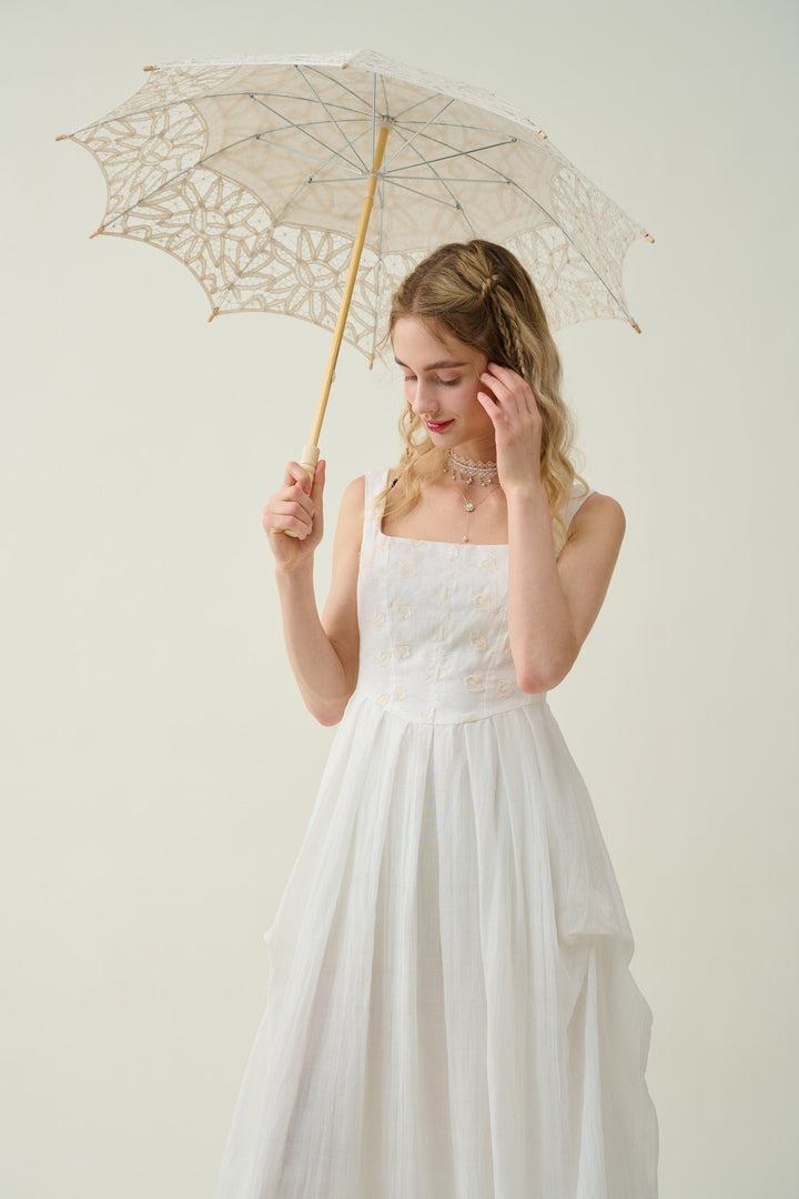 ethel 17 | Embroidered Linen dress