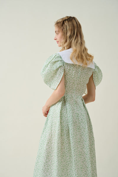 Flora 19 | Collared linen daisy dress