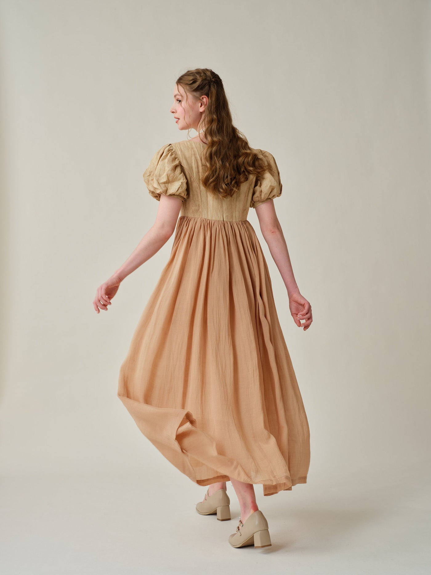 Elegant Linen Ruffle Dress, Long Sleeve Linen Dress, Puffy Sleeve Regency  Dress, Ruffle Neck Dress, Summer Dress, Romantic Dress OFELIA -  Canada