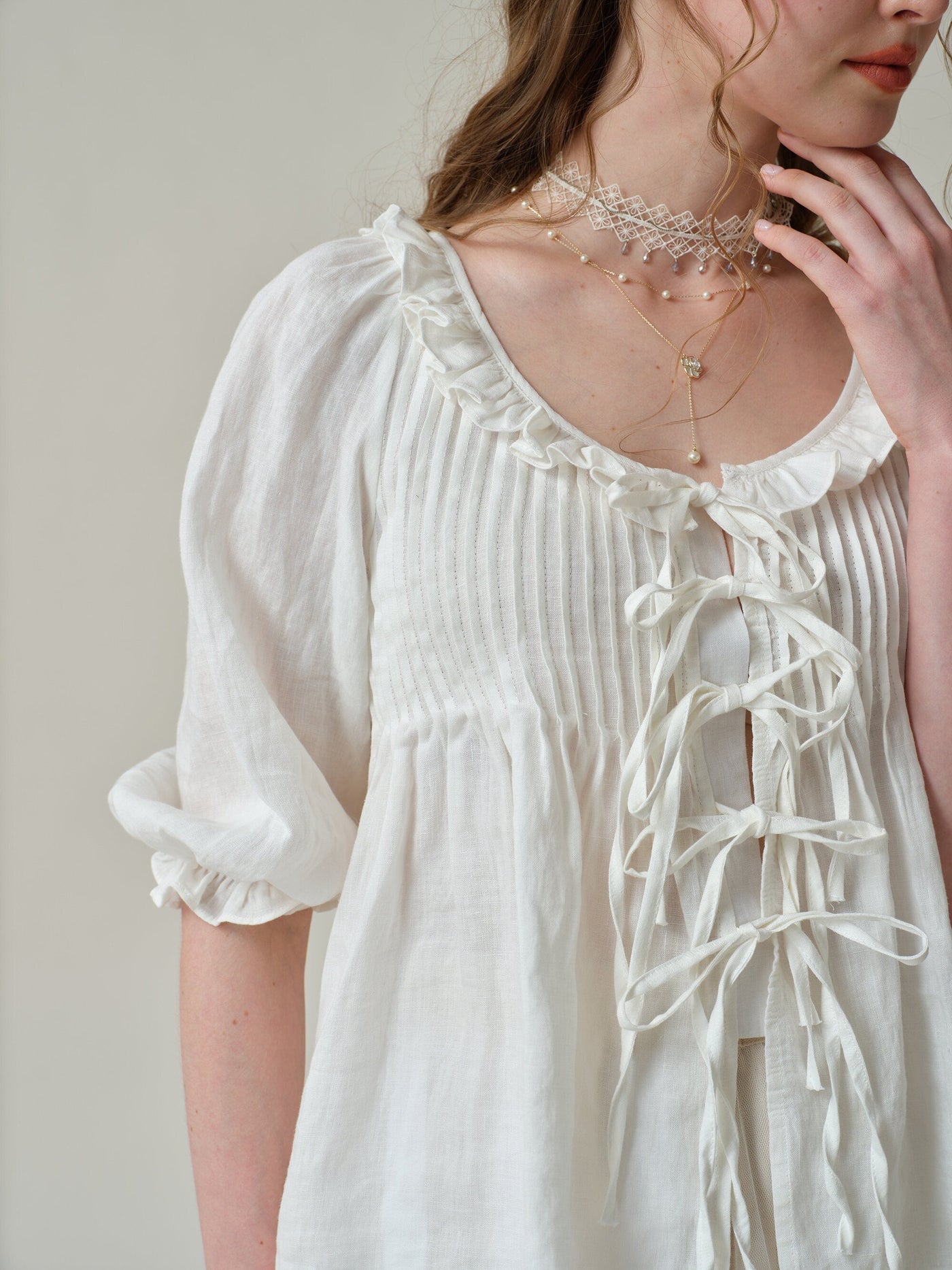 Louise 11 | handmade victorian vintage linen blouse – Linennaive