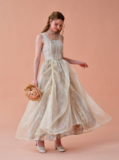 Daisy Dream 17 | floral linen tulle dress