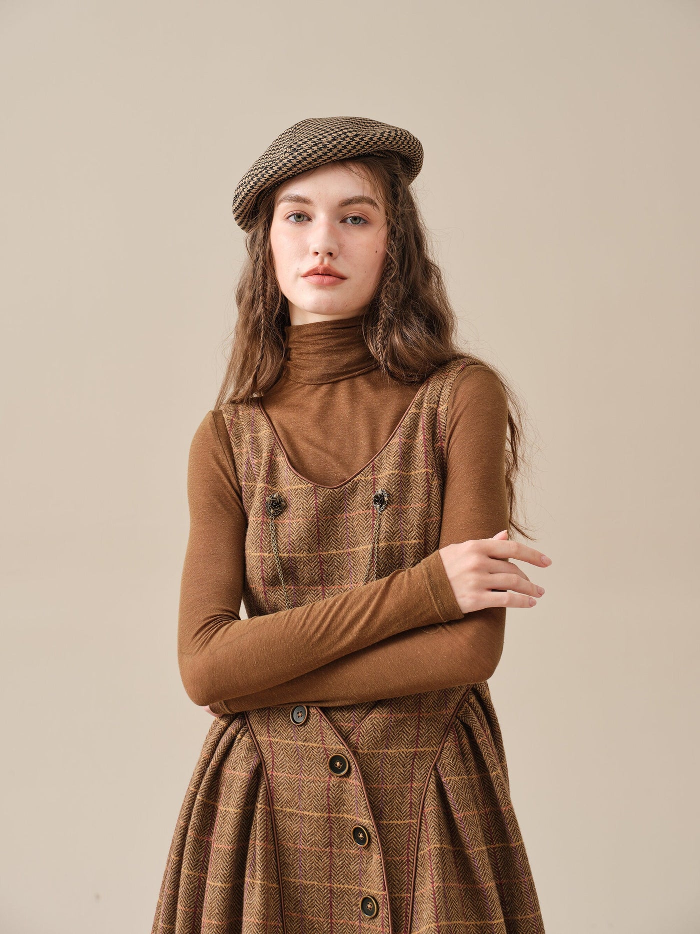 Ronan 36| tartan 100% wool dress