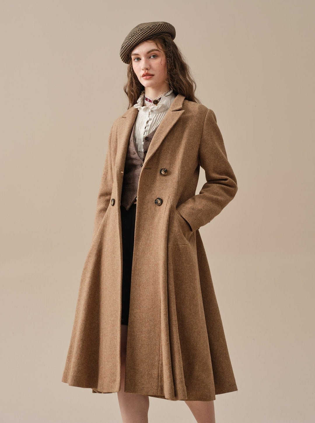 The Roman Holiday 17 | 100% Wool Classic Coat Black / S The Roman Holiday 17 | 100% Wool Classic Coat Black / S