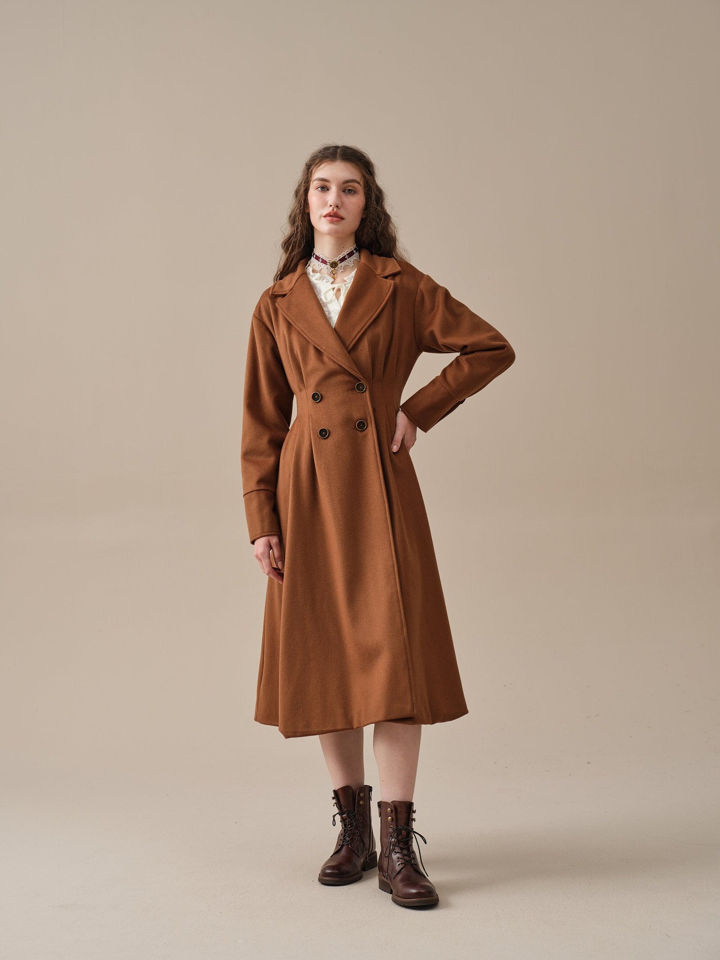 A ROMANCE 31 | DOUBLE BREASTED WOOL COAT