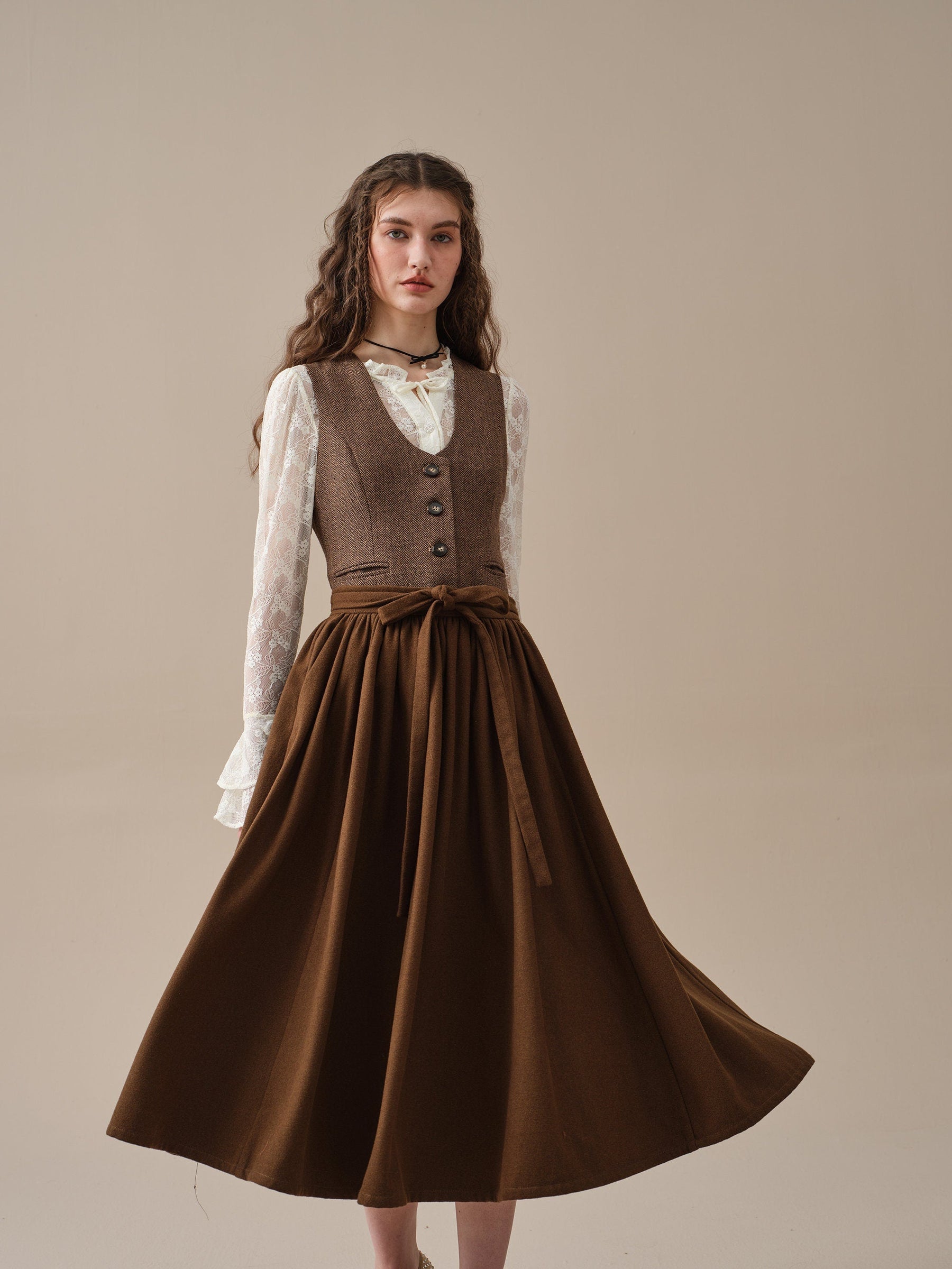 Belted Wool Skirt main image 0