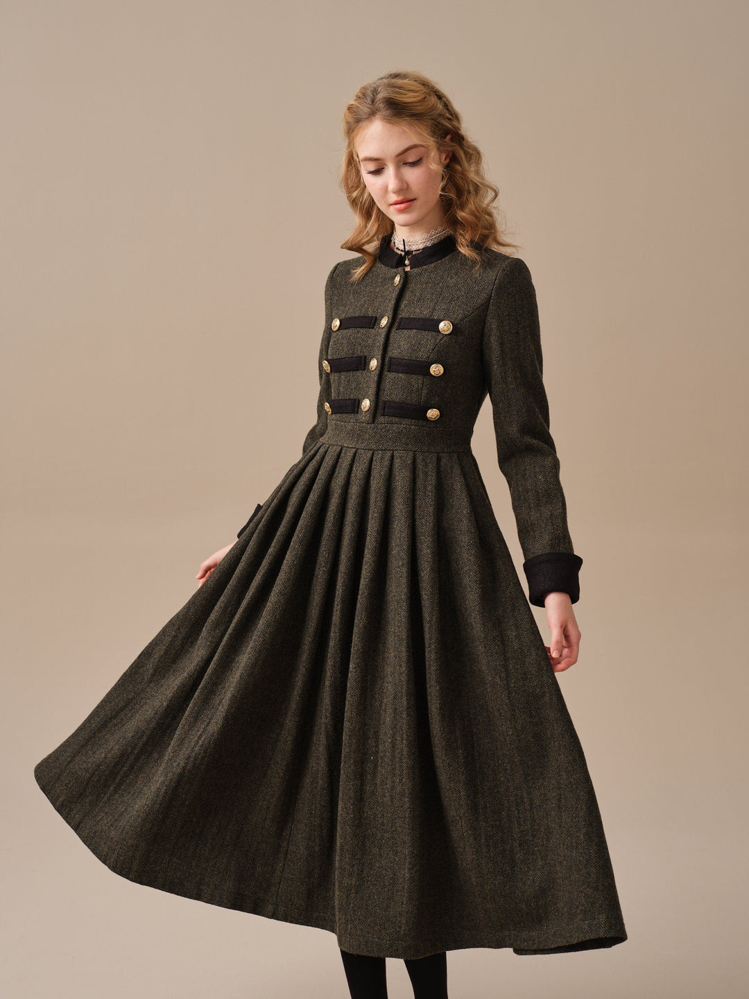 Willow 27 | green wool dress Linennaive Willow 27 | green wool dress Linennaive
