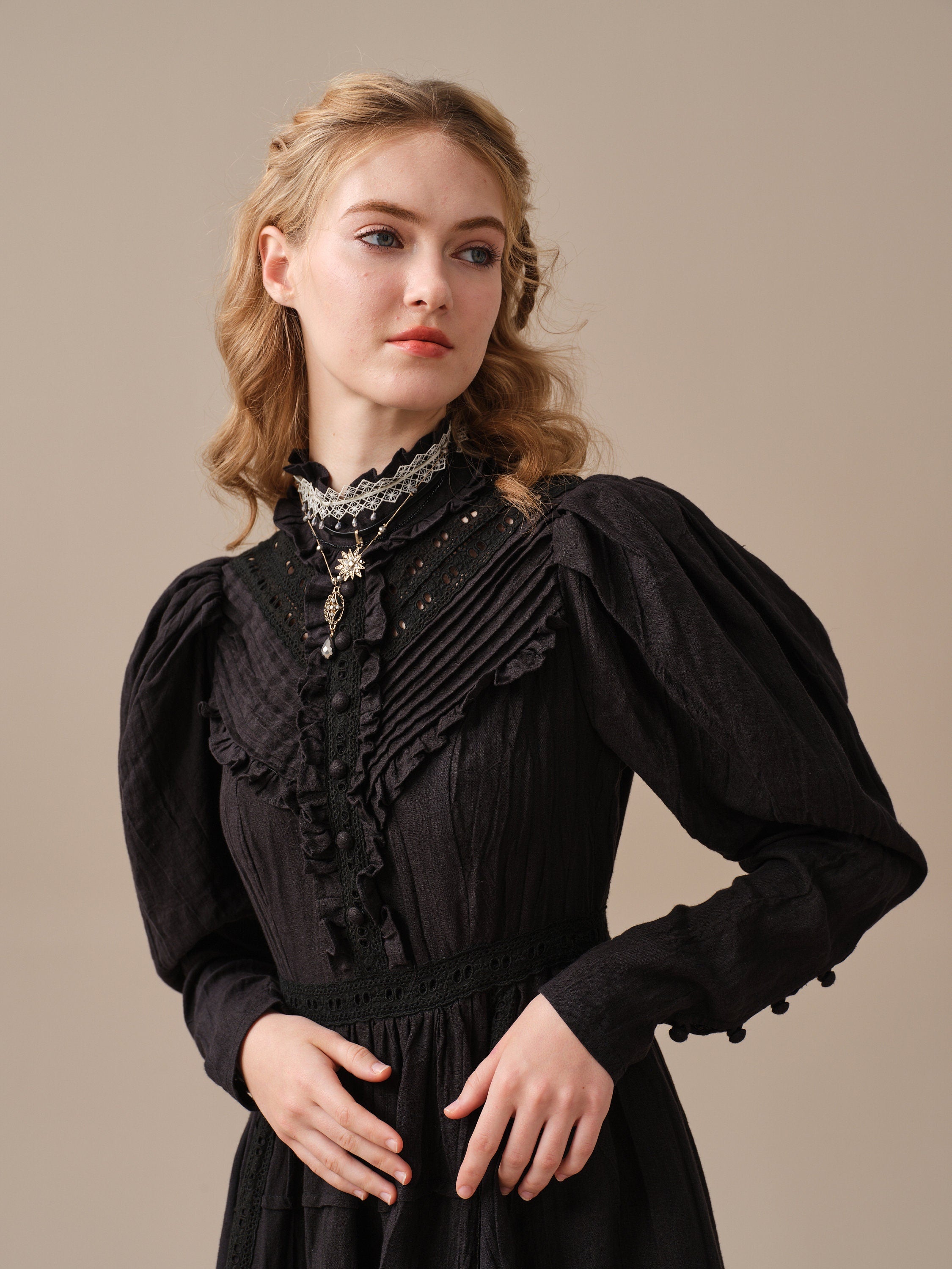 MARY 18 | VINTAGE LINEN DRESS GOWN – Linennaive