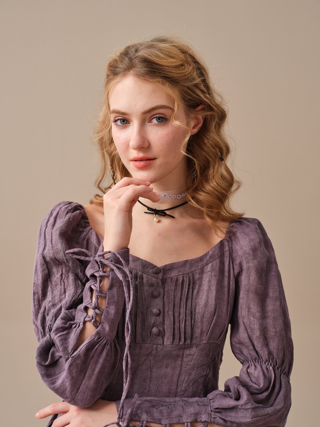 PHOENIX 24 | REGENCY LACE-UP LINEN DRESS – Linennaive